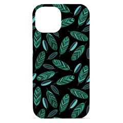 Leaves Pattern Abstract Blade Iphone 15 Black Uv Print Pc Hardshell Case by Salmanaz77