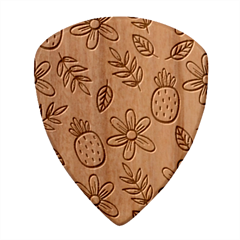 Flowers Petals Pineapples Fruit Wood Guitar Pick (set Of 10) by Paksenen