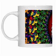 Grateful Dead Bear Pattern White Mug by Maspions