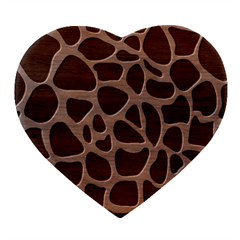 Animal Print Girraf Patterns Heart Wood Jewelry Box by Ket1n9