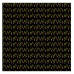 Fern Pattern 2 Black Square Satin Scarf (36  X 36 ) by snowwhitegirl