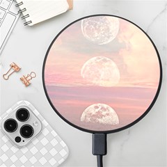 Moon Phase, Cloud, Clouds, Moon, Pastel Wireless Fast Charger(black) by kyorashop23