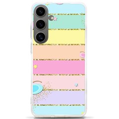 Pastel, Butterfly, Spring, Stripes, Samsung Galaxy S24 Ultra 6 9 Inch Tpu Uv Case by kyorashop23