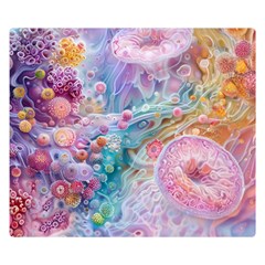 Cells Fluid Bubbles Premium Plush Fleece Blanket (small) by Maspions