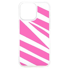 White Pink Stripes, Pattern Iphone 15 Plus Tpu Uv Print Case by kyorashop23