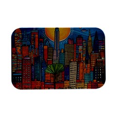 City New York Nyc Skyscraper Skyline Downtown Night Business Urban Travel Landmark Building Architec Open Lid Metal Box (silver)   by Posterlux