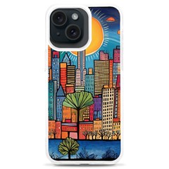 City New York Nyc Skyscraper Skyline Downtown Night Business Urban Travel Landmark Building Architec Iphone 15 Plus Tpu Uv Print Case by Posterlux