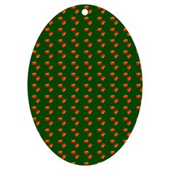 Kawaii Pumpkin Patt Green Uv Print Acrylic Ornament Oval by snowwhitegirl