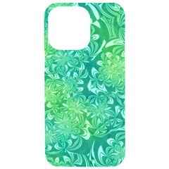 Retro Flower Pattern Design Batik Iphone 15 Pro Max Black Uv Print Pc Hardshell Case by Posterlux