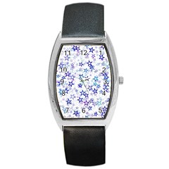 Christmas Stars Background Barrel Style Metal Watch by Posterlux