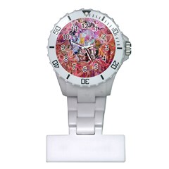 Marbling Blend  Plastic Nurses Watch by kaleidomarblingart