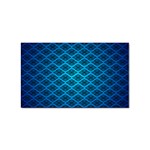 Pattern Texture Geometric Blue Sticker (Rectangular) Front