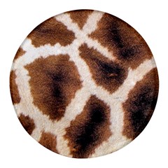 Giraffe Skin Texture Round Glass Fridge Magnet (4 Pack)