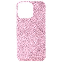 Pink Fabric Texture, Knitted Pink Texture, Iphone 15 Pro Max Black Uv Print Pc Hardshell Case by kyorashop23