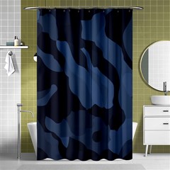 Purple Camo Shower Curtain 48  X 72  (small)  by kyorashop23