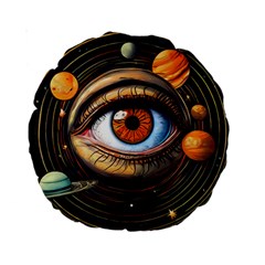 Eye Of The Universe (ai) Standard 15  Premium Round Cushions by dflcprintsclothing