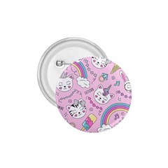 Beautiful Cute Animals Pattern Pink 1 75  Buttons by Grandong