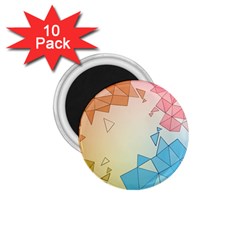 Background Pastel Geometric Lines 1 75  Magnets (10 Pack)  by anzea