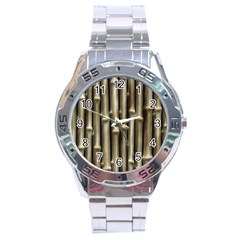 Bamboo Grass Stainless Steel Analogue Watch by anzea