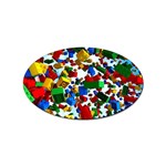 Falling Lego Bricks, Desenho Sticker (Oval) Front