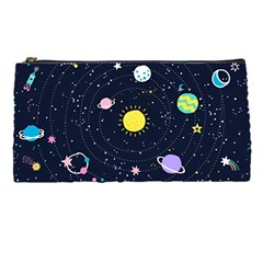 Aesthetic Outer Space Cartoon Art Pencil Case by Bedest