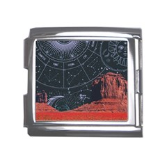 Astrology Surreal Surrealism Trippy Visual Art Mega Link Italian Charm (18mm) by Bedest
