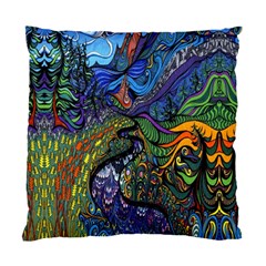 Psychedelic Digital Art Artwork Landscape Colorful Standard Cushion Case (one Side) by Bedest