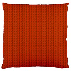 Orange Lego Texture Macro, Orange Dots Background Large Premium Plush Fleece Cushion Case (one Side) by kyorashop23