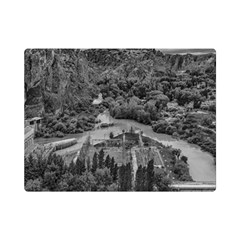 Florentino Ameghino Dam, Chubut, Argentina Premium Plush Fleece Blanket (mini) by dflcprintsclothing