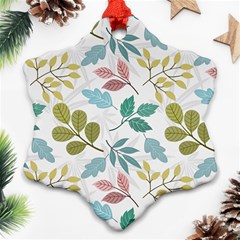 Leaf Seamless Pattern  Ornament (snowflake) by Safari