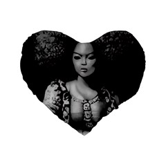 Vintage Afro Style Doll Illustration (ia&human) Standard 16  Premium Flano Heart Shape Cushions by dflcprintsclothing