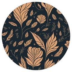 Background Pattern Leaves Texture Round Trivet by Salmanaz77