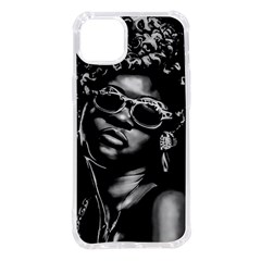 Afro Beauty Woman Portrait (ai+human) Iphone 14 Plus Tpu Uv Print Case by dflcprintsclothing