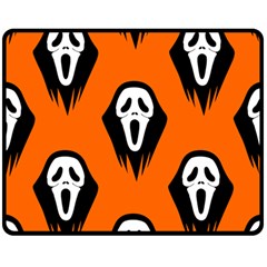 Halloween Party  Two Sides Fleece Blanket (medium) by Safari