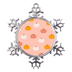 Pumpkin Pattern Halloween 20240926 160345 0000 Metal Large Snowflake Ornament by Safari