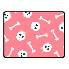 Halloween Pattern With Sculles And Bones 20240926 160927 0000 Fleece Blanket (small) by Safari