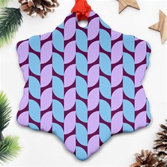 Purple Blue Pattern Ornament (snowflake) by ytdream