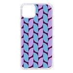 Purple Blue Pattern iPhone 14 Plus TPU UV Print Case Front