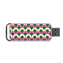 Green Yellow Pattern Portable Usb Flash (one Side) by ytdream