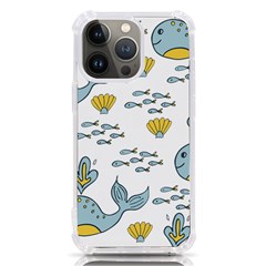 Whale Cartoon Whale Seamless Cartoon Character Animals Leaf Iphone 13 Pro Tpu Uv Print Case by Grandong