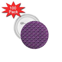 Violet White Pattern 1 75  Buttons (100 Pack)  by ytdream