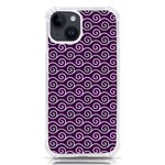 Violet White Pattern iPhone 14 TPU UV Print Case Front