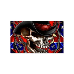 Confederate Flag Usa America United States Csa Civil War Rebel Dixie Military Poster Skull Sticker Rectangular (10 Pack) by Ket1n9