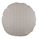 A White Background With A Brown Pattern On It Large 18  Premium Round Cushions Back