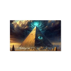 Mystic Blue Pyramid Art Sticker Rectangular (10 Pack) by ExtraAwesomeSauce