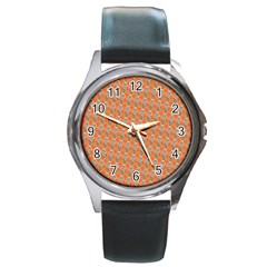 Diamond Dollar Sign Pattern Round Metal Watch by ExtraAwesomeSauce