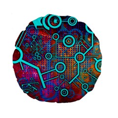 Abstract Tech Galaxy Design Standard 15  Premium Flano Round Cushions by ExtraGoodSauce