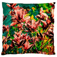 Abstract Floral Artwork Large Cushion Case (one Side) by ExtraAwesomeSauce