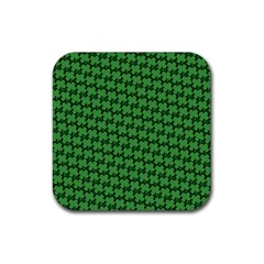 St  Patrick s Day Clovers Rubber Coaster (square) by ExtraAwesomeSauce