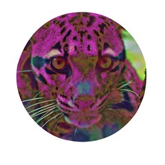 Pink And Purple Leopard Mini Round Pill Box (pack Of 3) by ExtraAwesomeSauce